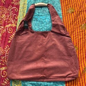 Brixton Corduroy Lily Slouch Tote in Burnt Orange, NWT
